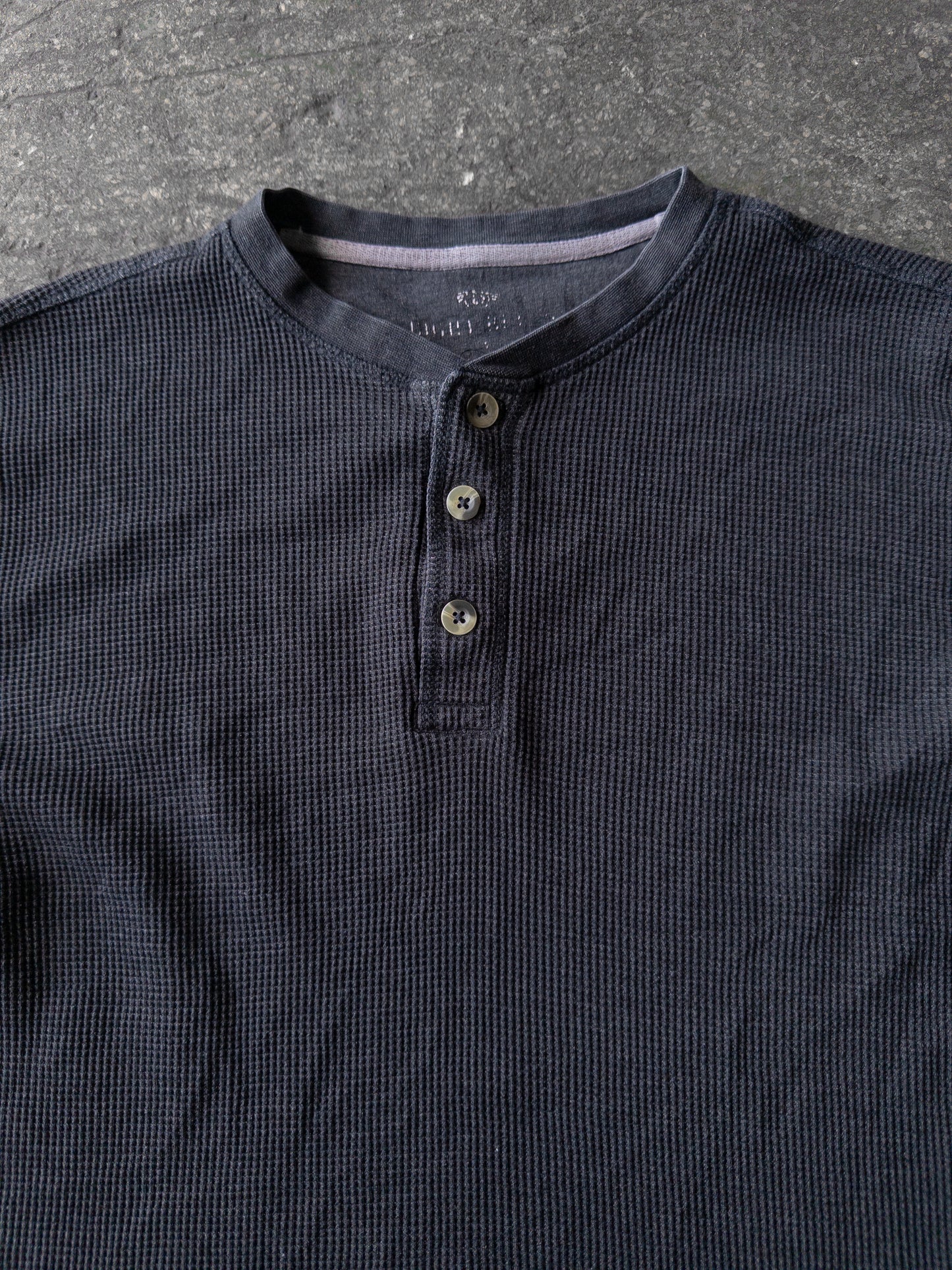 Vintage 2000s Faded Black Thermal - Large