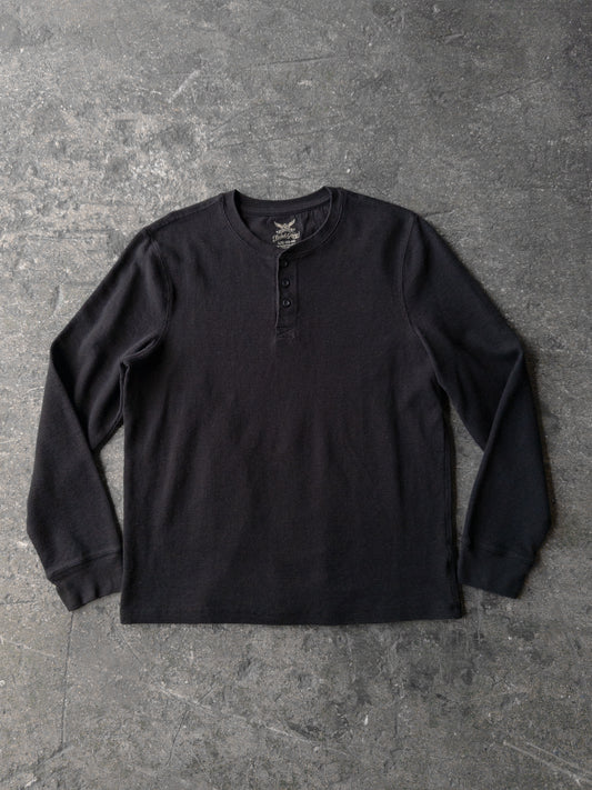 Vintage 2000s Faded Glory Black Thermal - Large