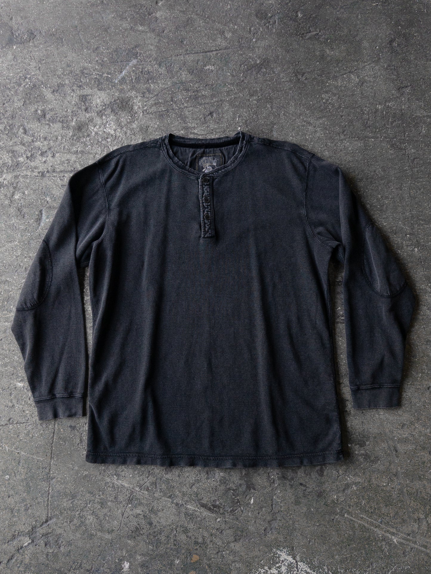 Vintage 2000s Faded Black Thermal - XXL