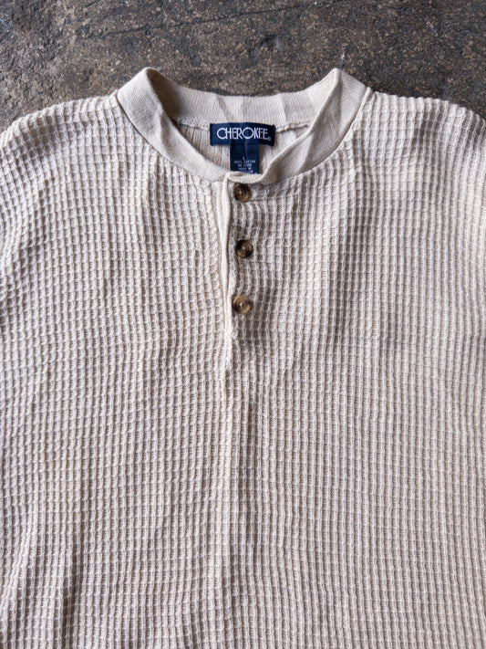 Vintage 2000s Cherokee Cream Thermal - Large