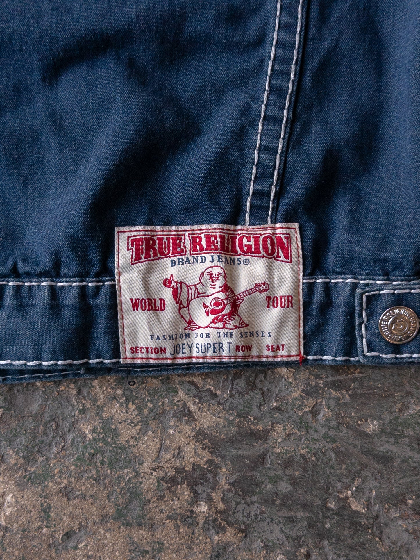 Vintage 2000s True Religion Joey Super T Denim Trucker Jacket - 3XL