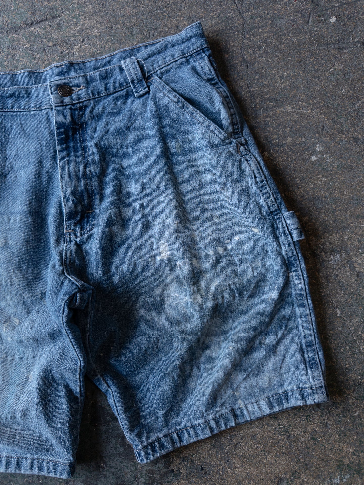 Vintage 2000s Wrangler Paint Thrashed Carpenter Jorts - 32