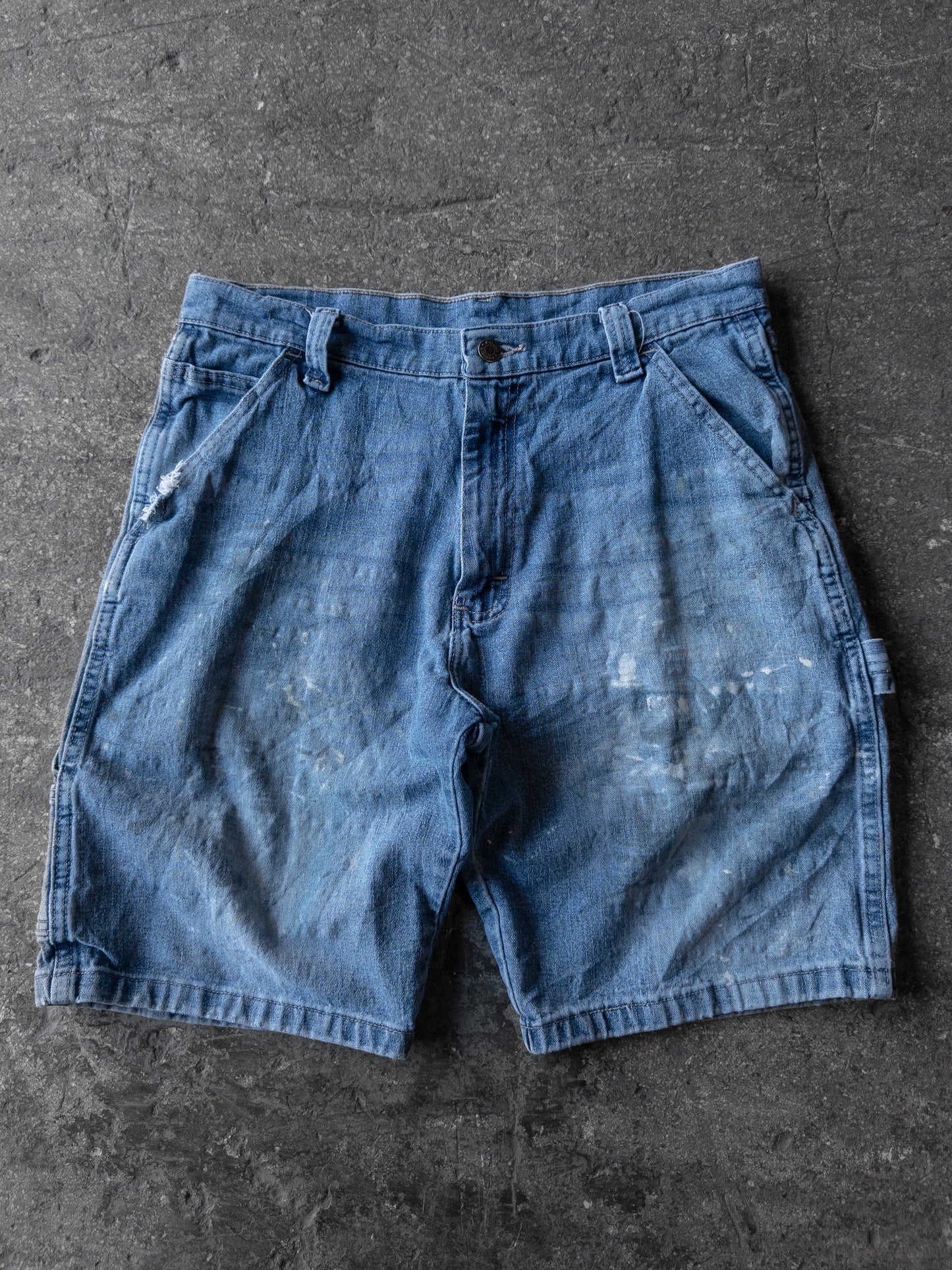 Vintage 2000s Wrangler Paint Thrashed Carpenter Jorts - 32