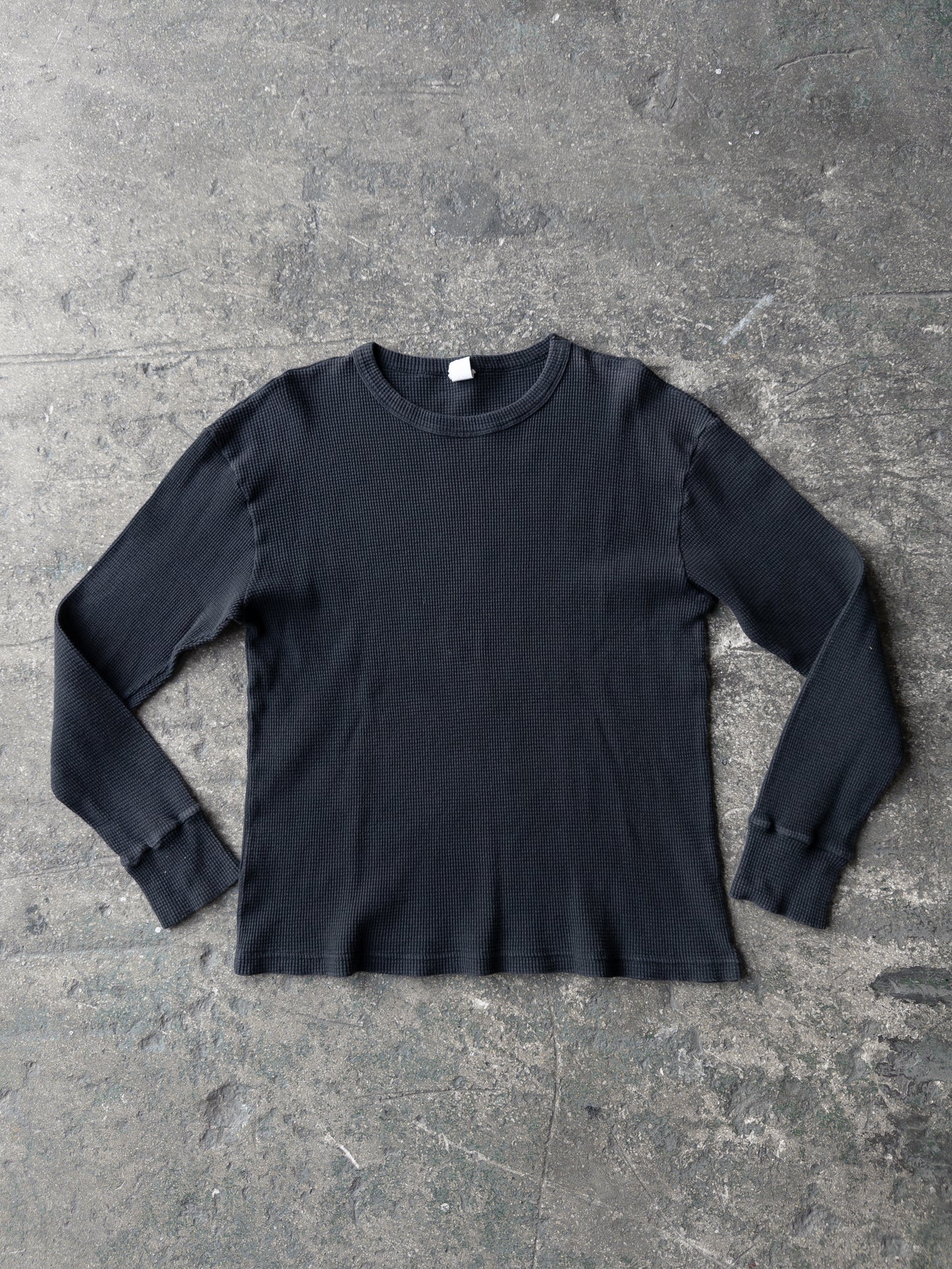 Vintage 90s Faded Black Thermal - XXL