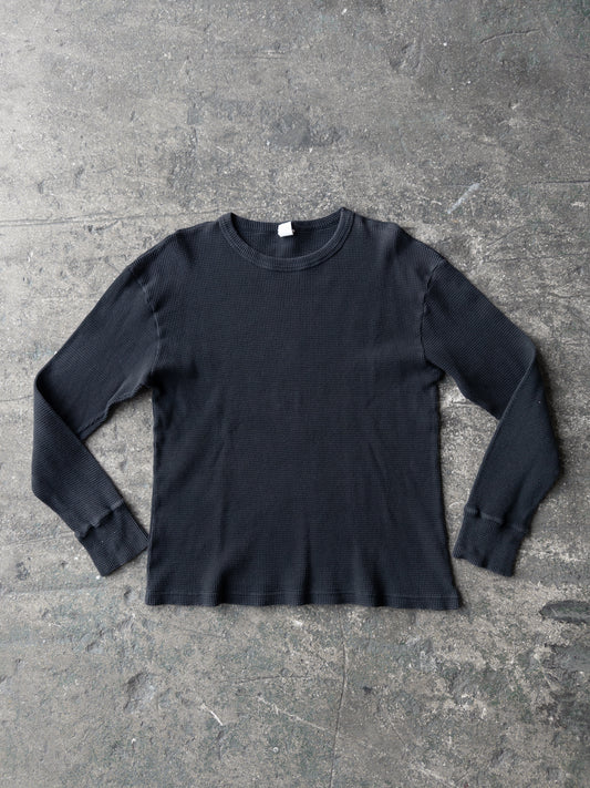 Vintage 90s Faded Black Thermal - XXL
