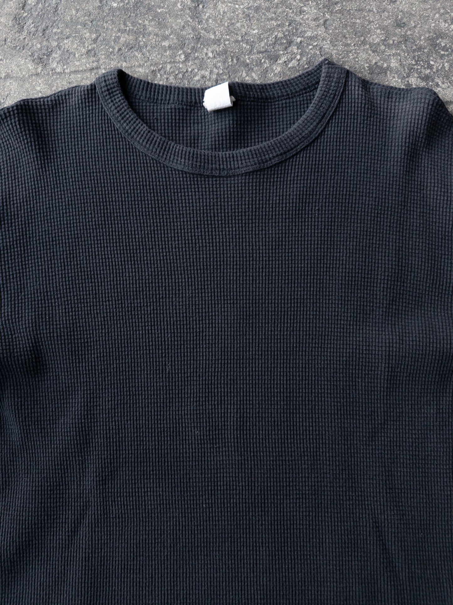 Vintage 90s Faded Black Thermal - XXL