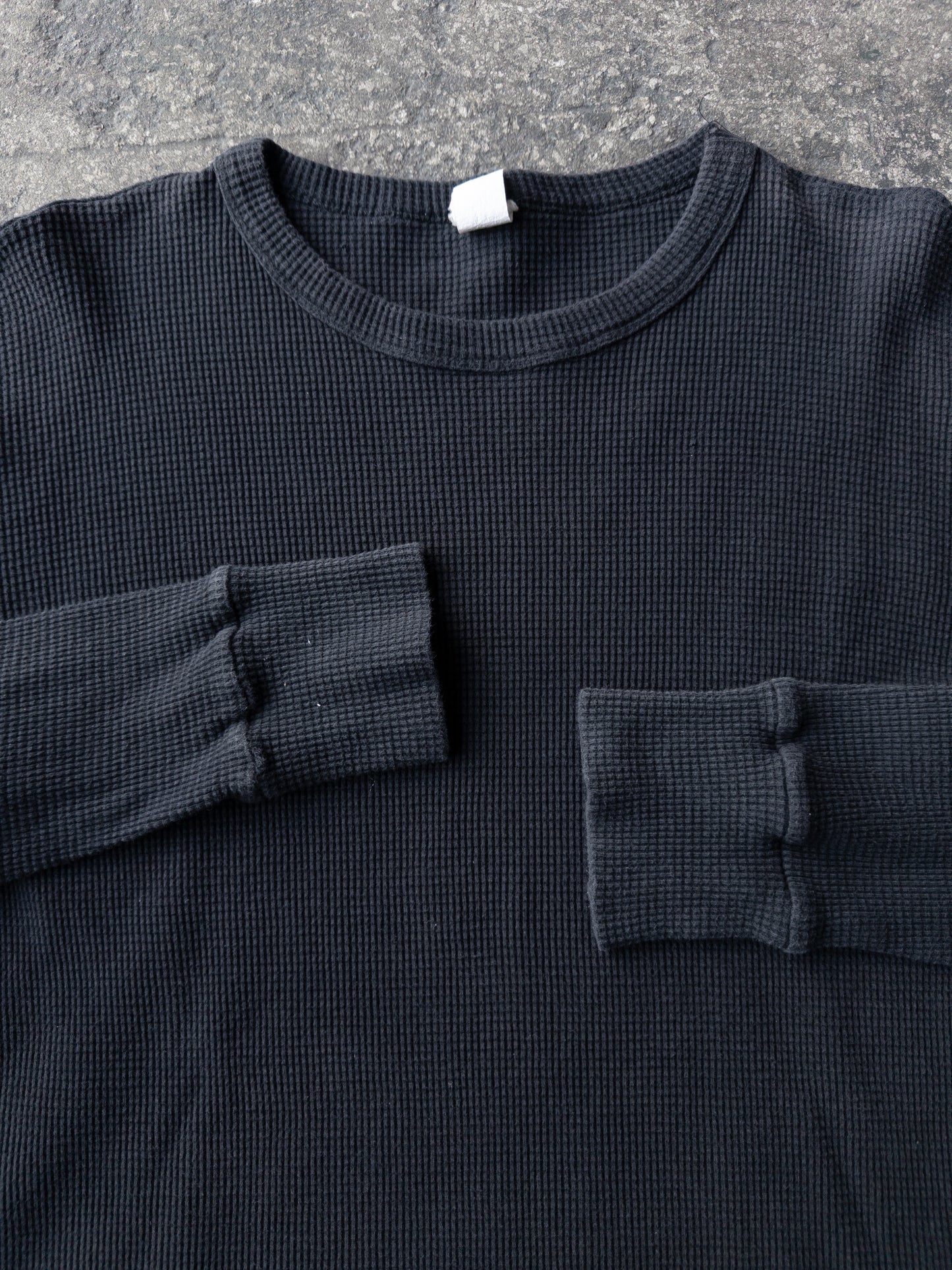 Vintage 90s Faded Black Thermal - XXL