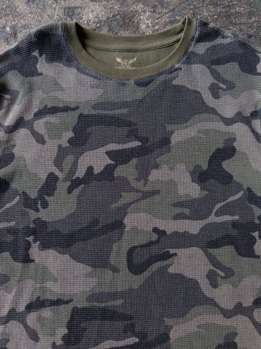 Vintage 2000s Faded Glory Camo Thermal - XXL