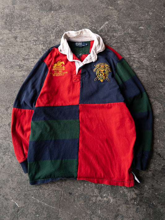 Vintage Polo Ralph Lauren Color Block Rugby Shirt - Medium