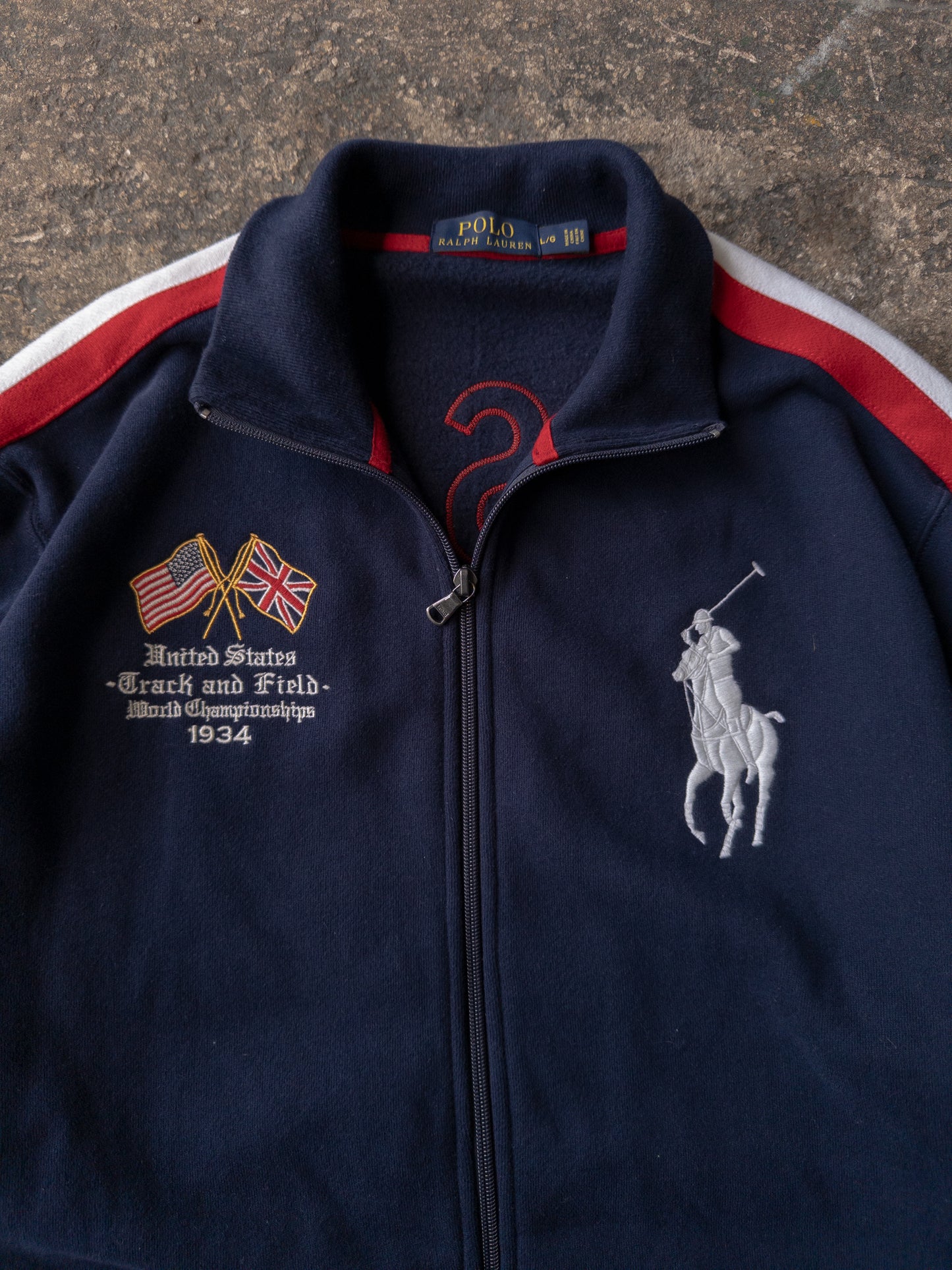 Polo Ralph Lauren Big Pony USA Full Zip Jacket - Large
