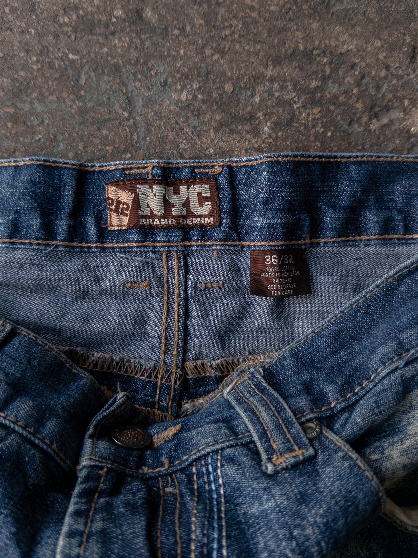 Vintage 2000s NYC Denim Baggy Jeans - 36x32