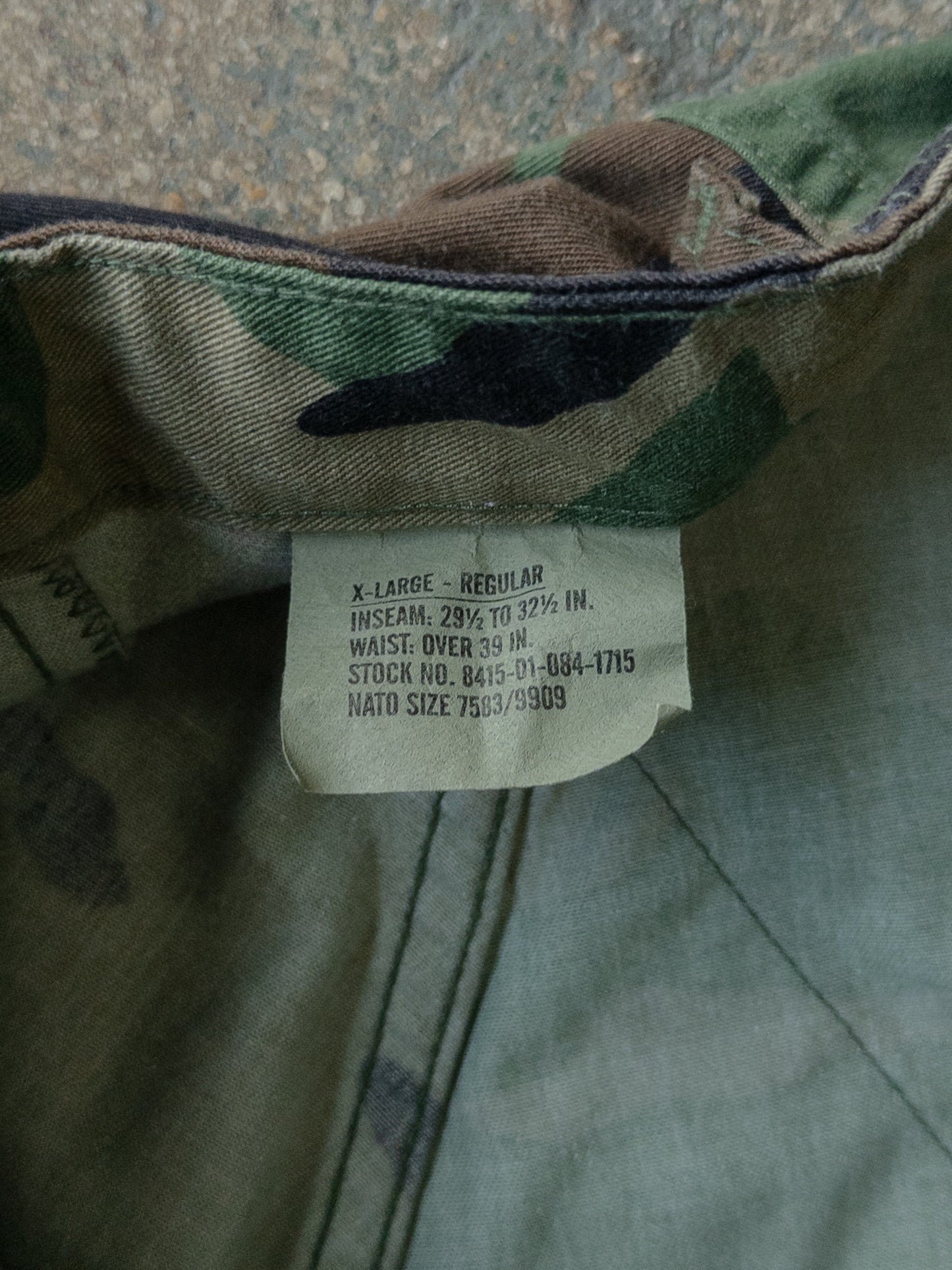 Vintage Military Camo Cargo Pants - XL