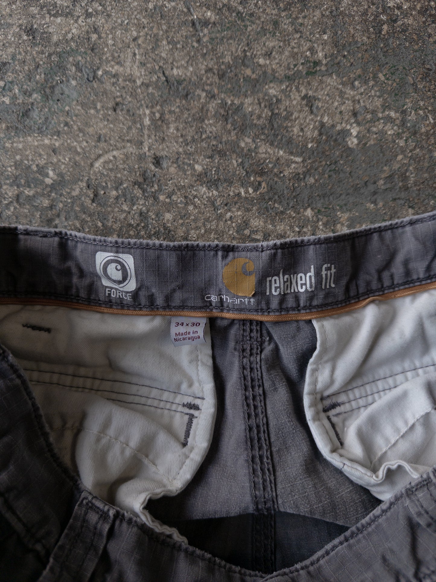 Carhartt Relaxed Fit Gray Cargo Pants - 34x30