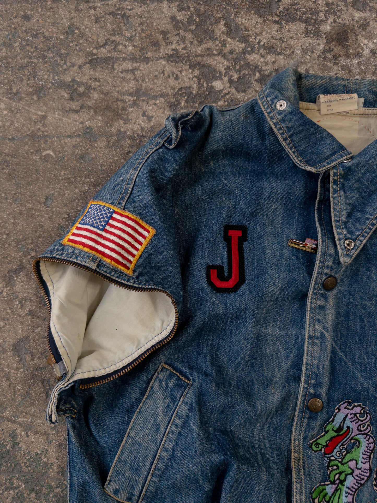 Vintage 90s Guess Patchwork Denim Jacket - Medium
