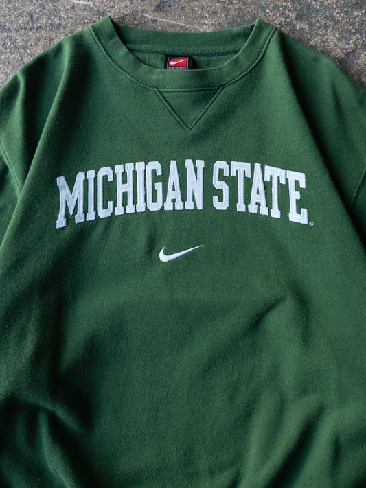 Vintage 2000s Michigan State Nike Center Swoosh Crewneck - Small
