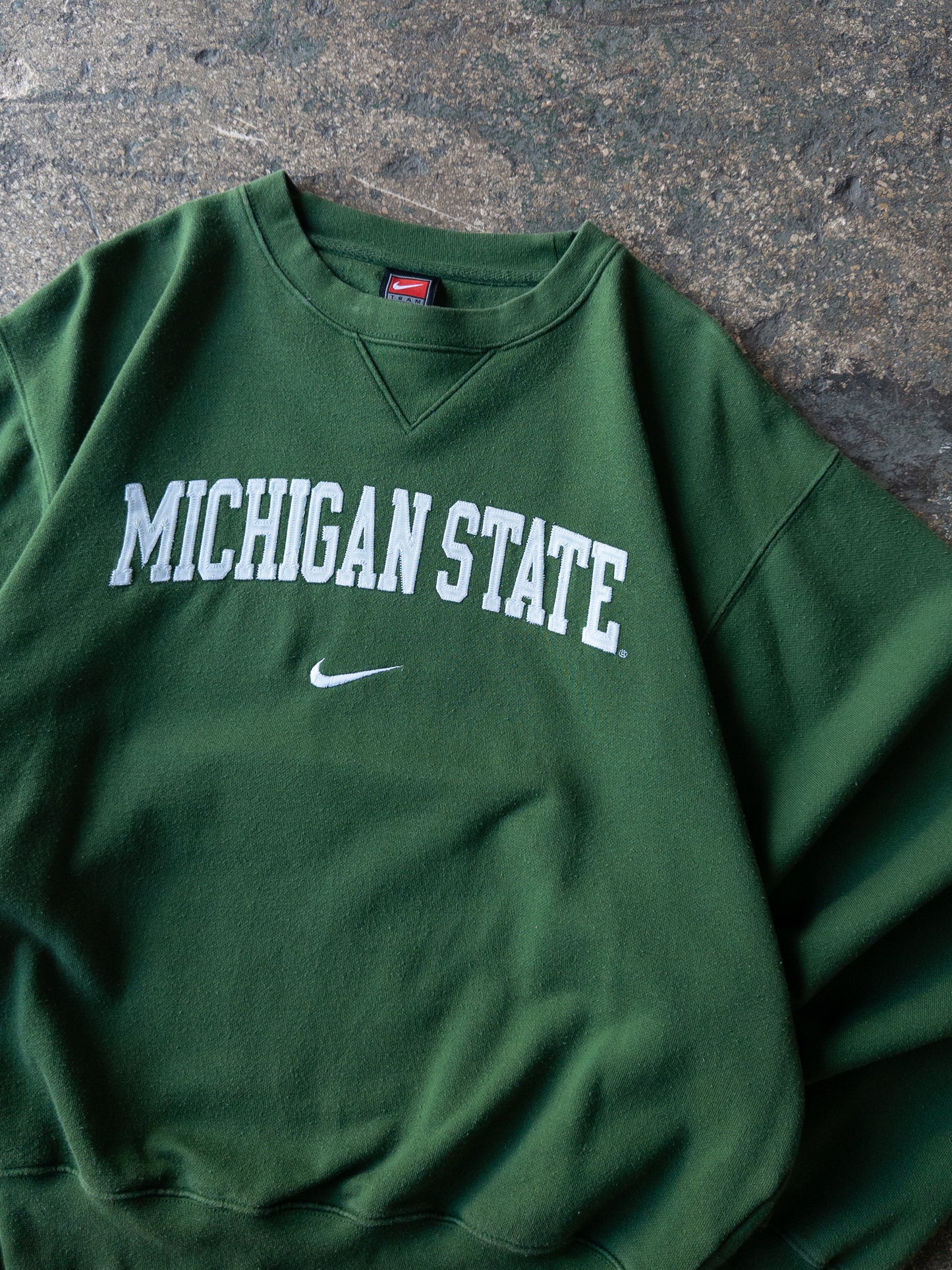 Vintage 2000s Michigan State Nike Center Swoosh Crewneck - Small