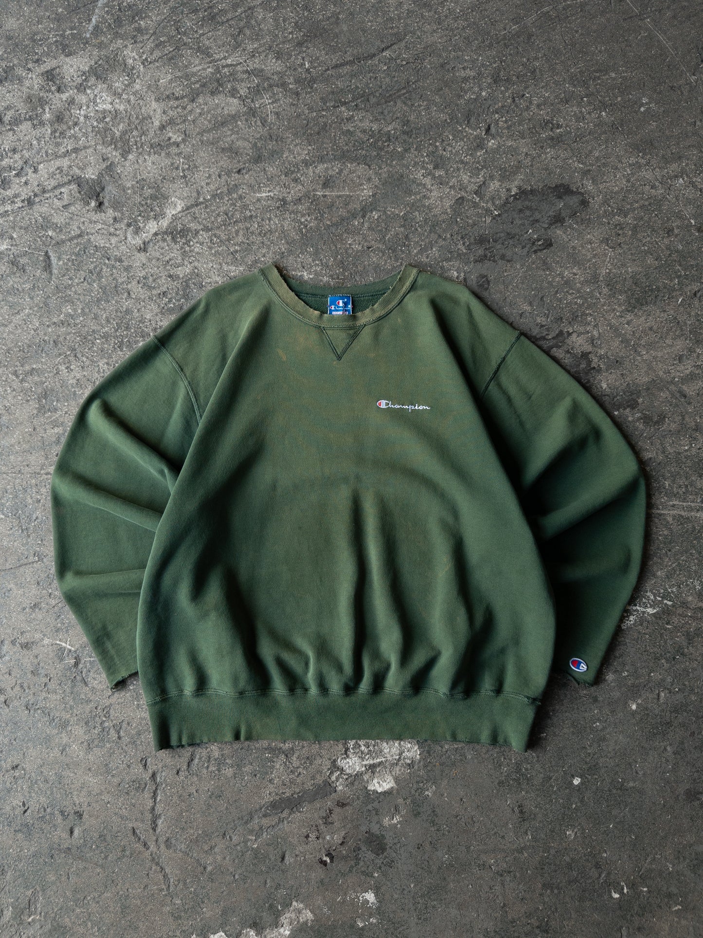 Vintage 90s Champion Distressed Sun Faded Crewneck - 3XL