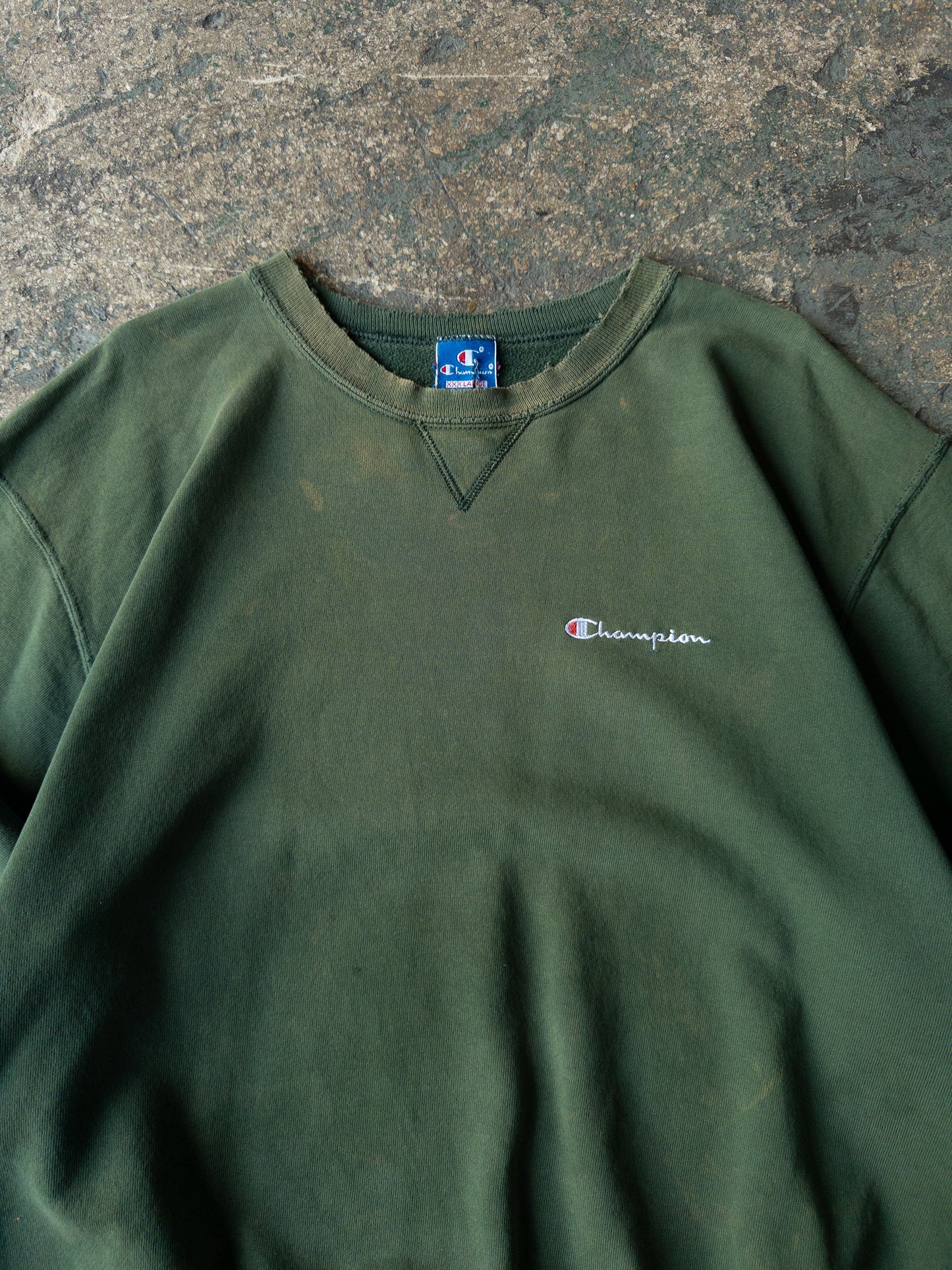 Vintage 90s Champion Distressed Sun Faded Crewneck - 3XL