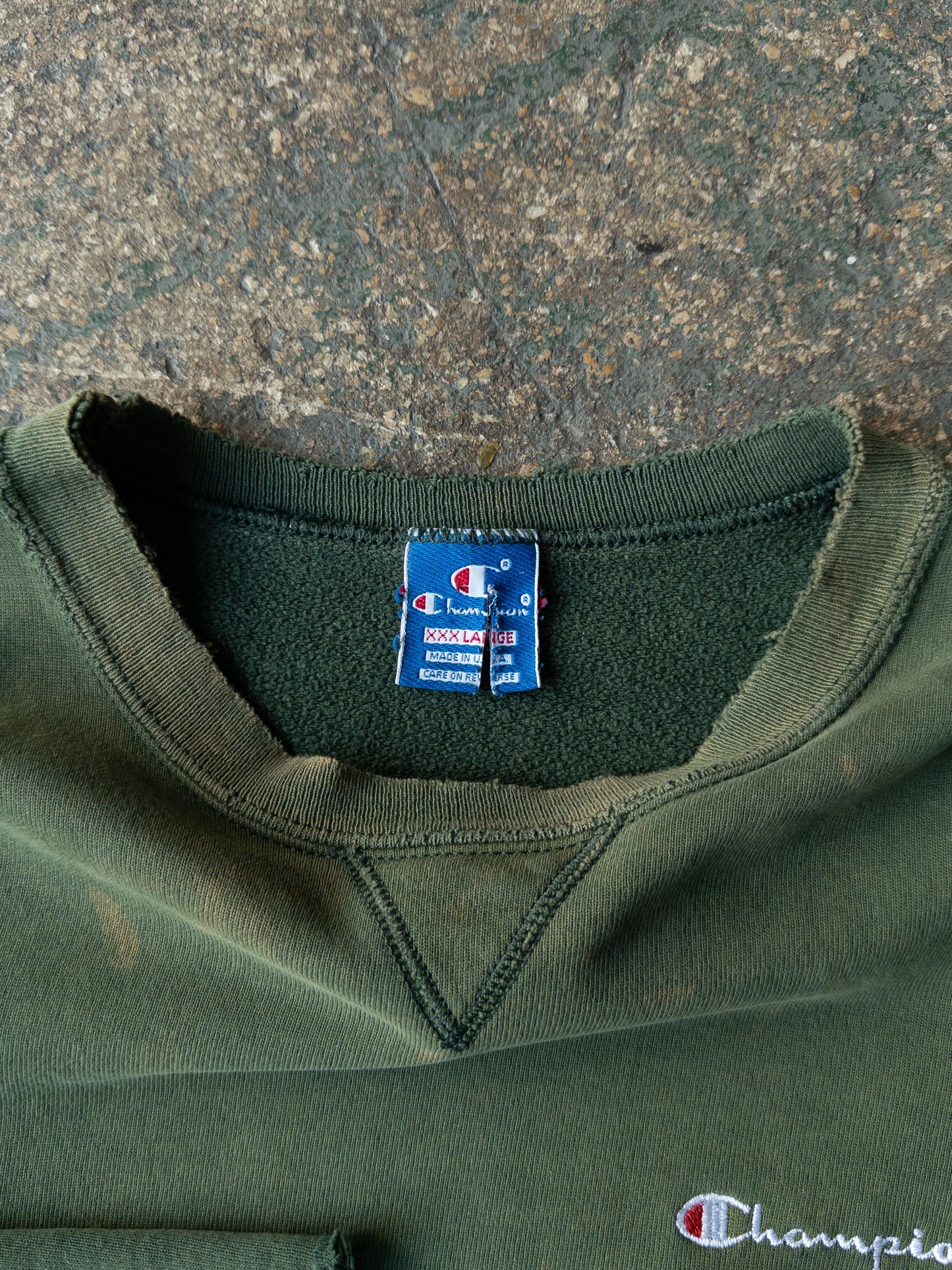 Vintage 90s Champion Distressed Sun Faded Crewneck - 3XL