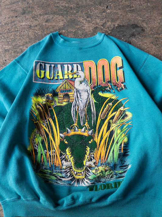 Vintage 90s Guard Dog Florida Swamp Crewneck - Large