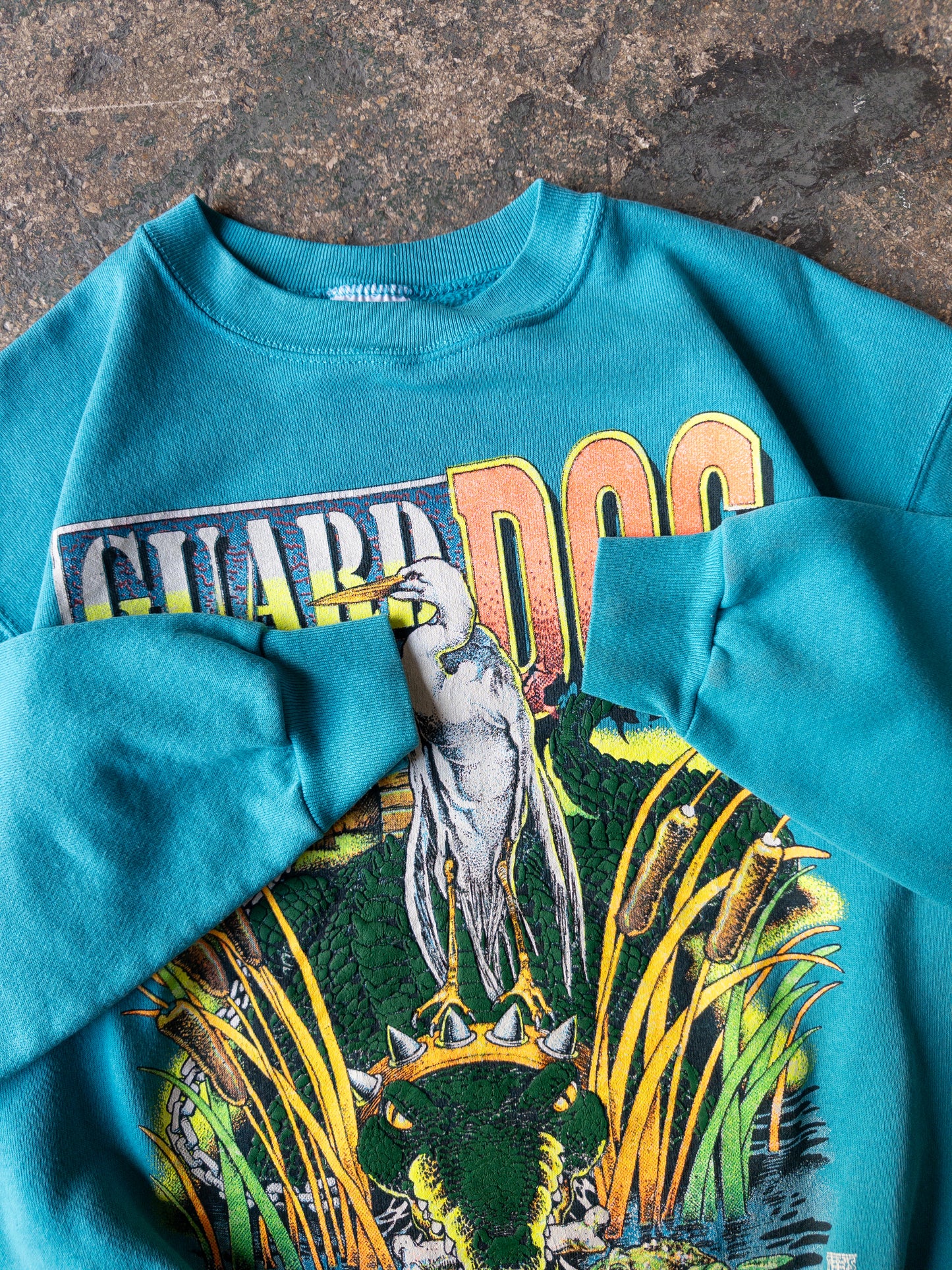 Vintage 90s Guard Dog Florida Swamp Crewneck - Large