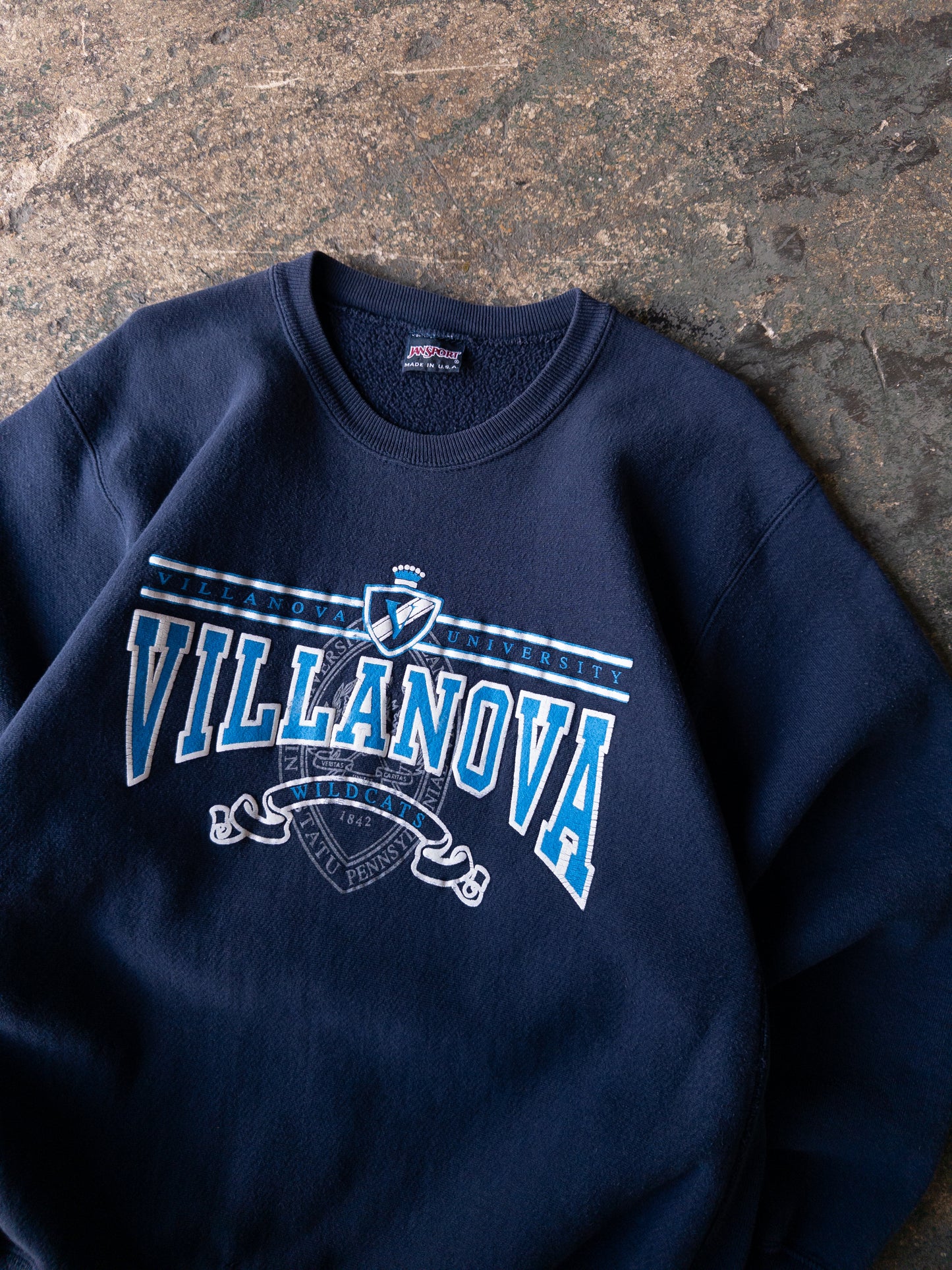 Vintage 90s Villanova University Heavyweight Crewneck - Large
