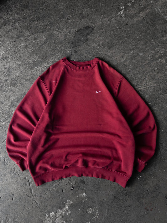 Vintage 2000s Nike Burgundy Crewneck - XXL