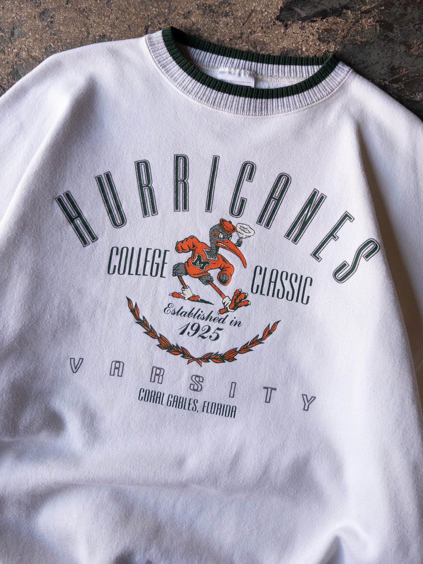 Vintage 90s University Of Miami Hurricanes Crewneck - XL