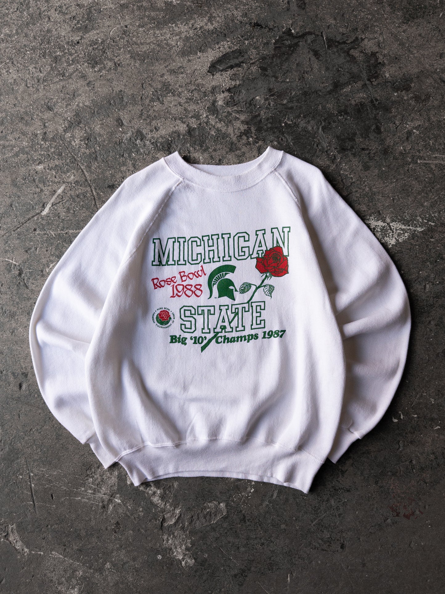 Vintage 80s Michigan State Rose Bowl Crewneck - XL