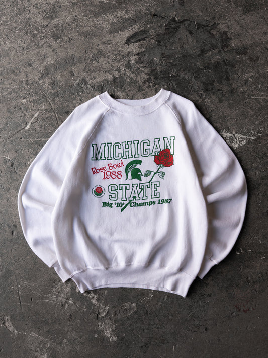 Vintage 80s Michigan State Rose Bowl Crewneck - XL
