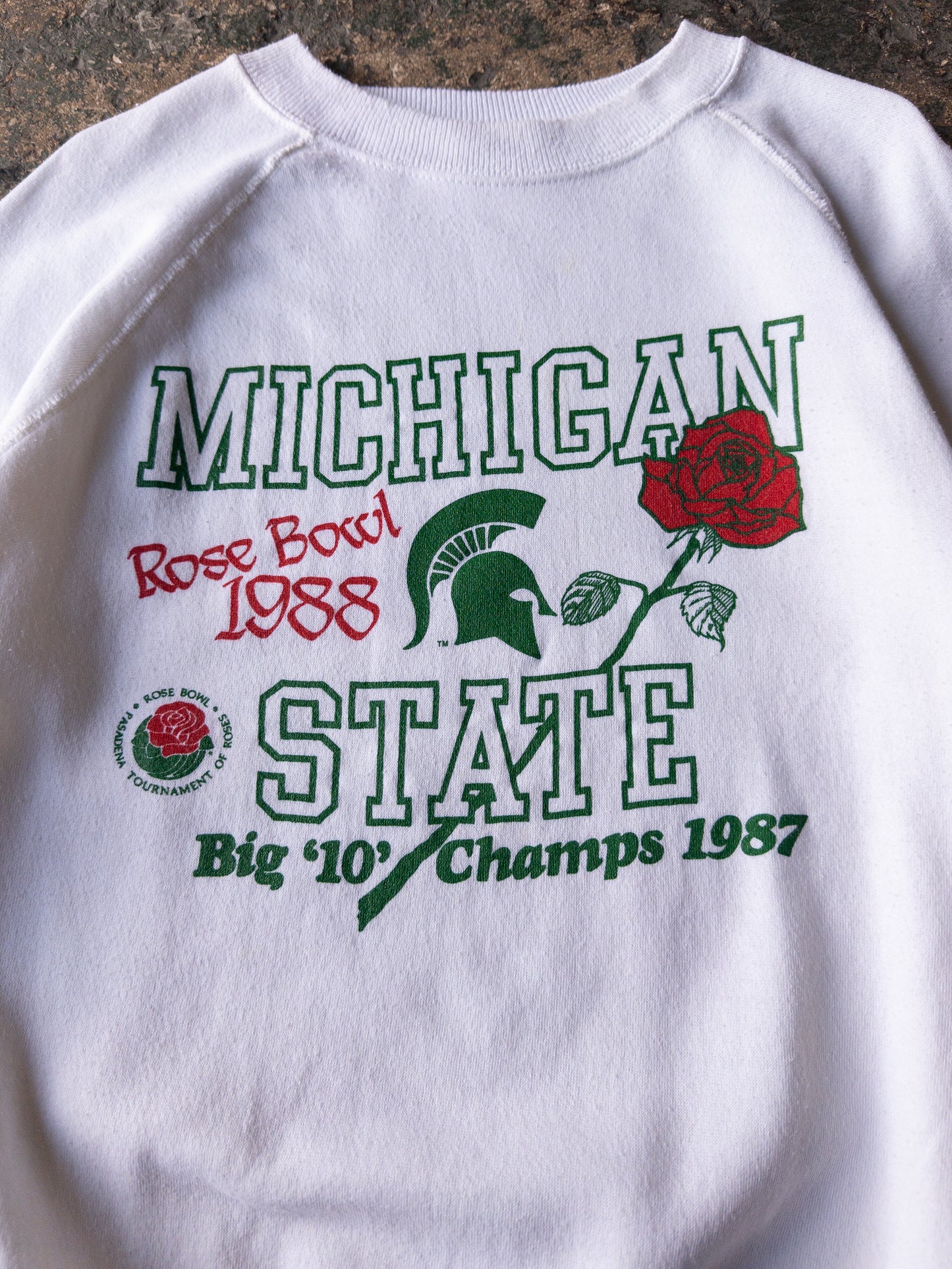 Vintage 80s Michigan State Rose Bowl Crewneck - XL