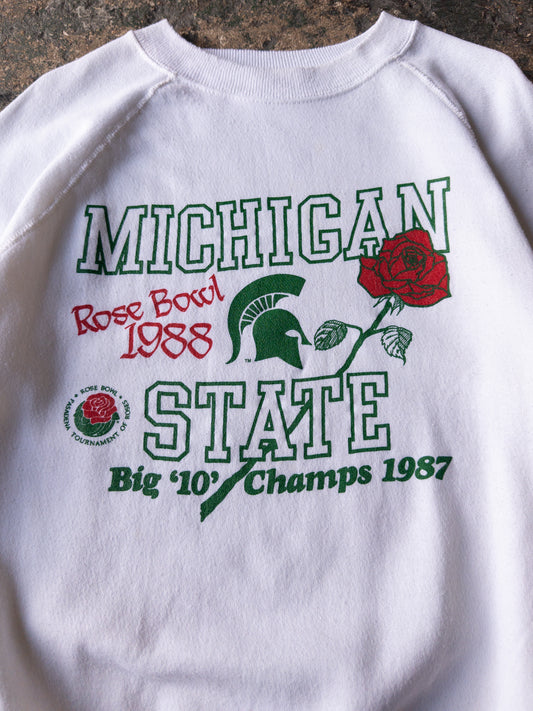 Vintage 80s Michigan State Rose Bowl Crewneck - XL
