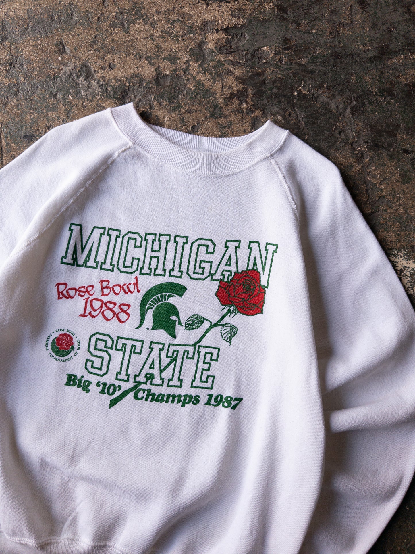 Vintage 80s Michigan State Rose Bowl Crewneck - XL
