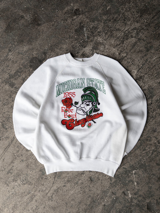 Vintage 80s Michigan State Rose Bowl Crewneck - XL