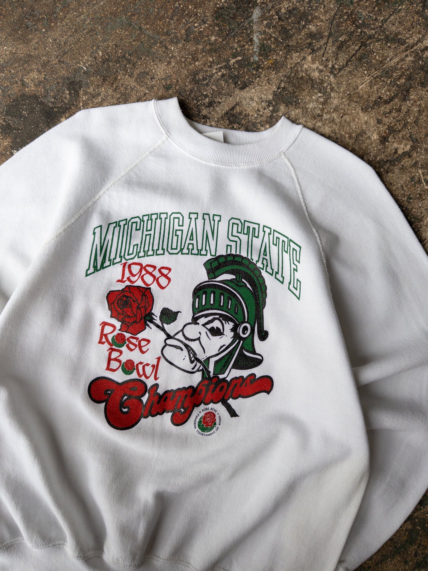 Vintage 80s Michigan State Rose Bowl Crewneck - XL