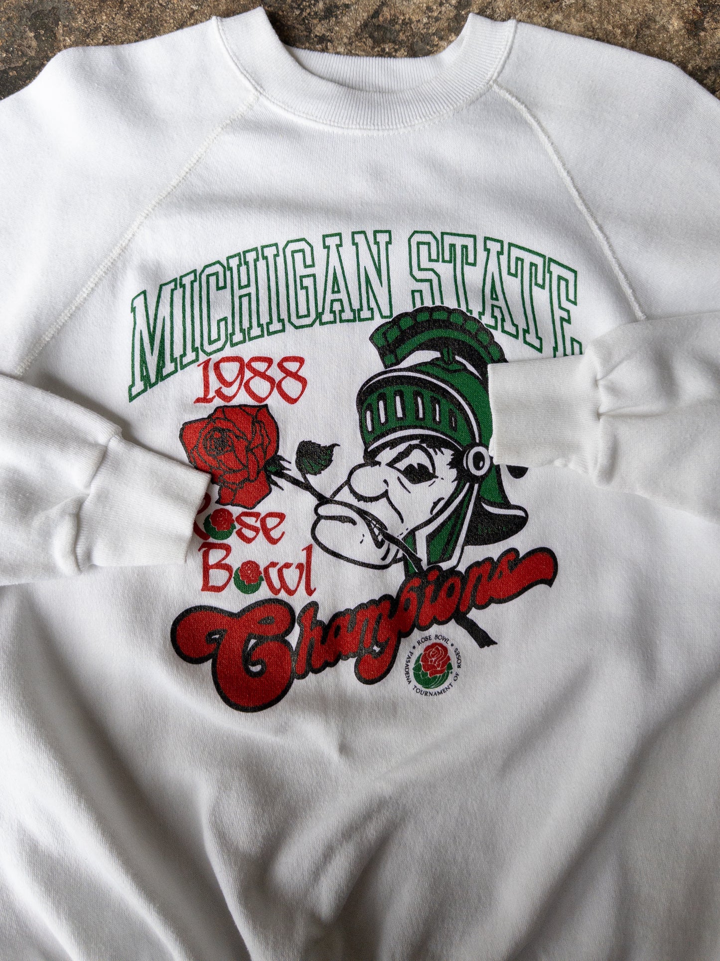 Vintage 80s Michigan State Rose Bowl Crewneck - XL