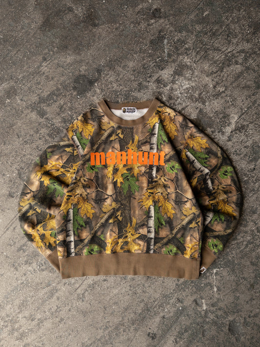 Bape Manhunt Camo Crewneck - Large