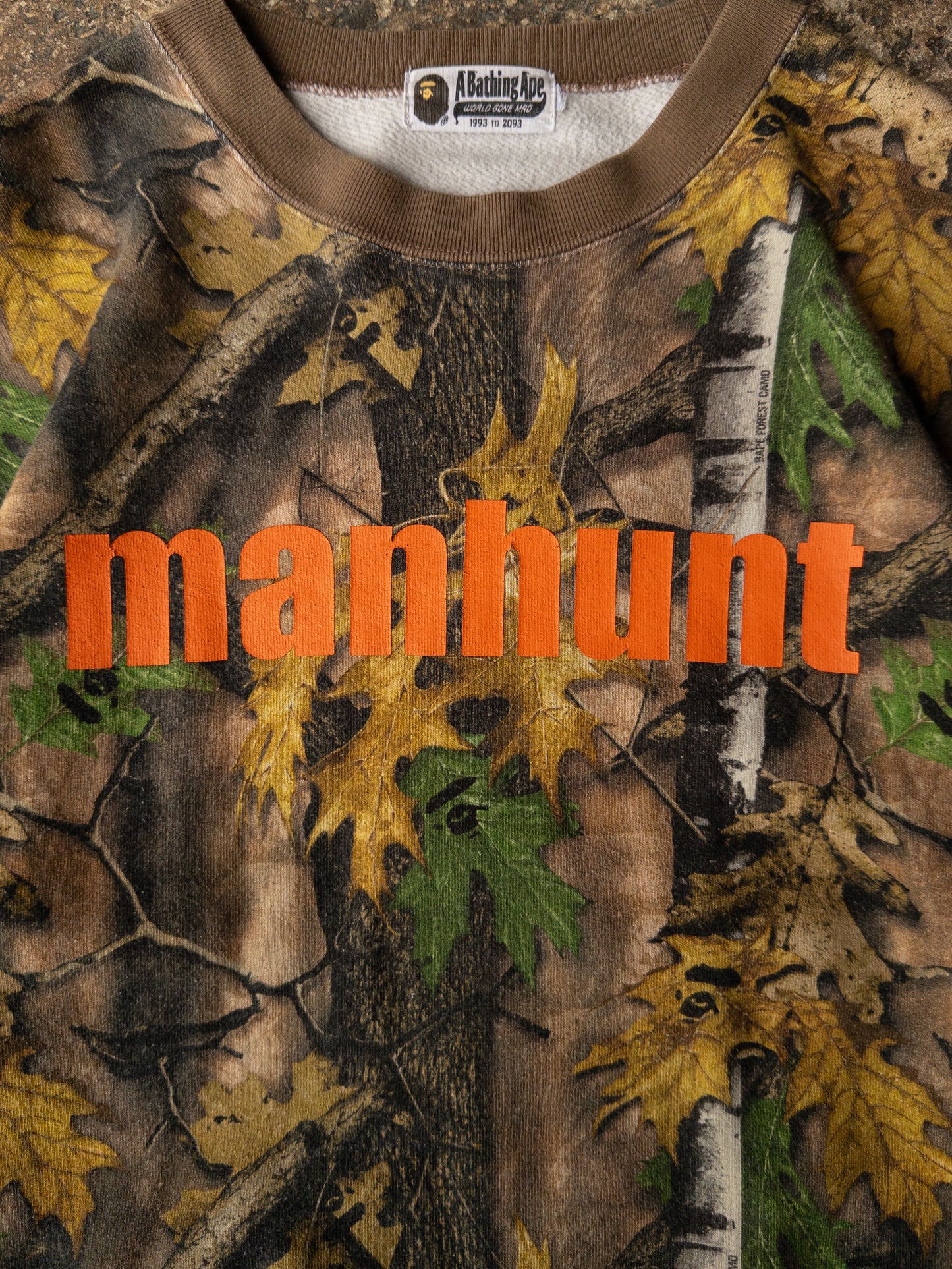 Bape Manhunt Camo Crewneck - Large