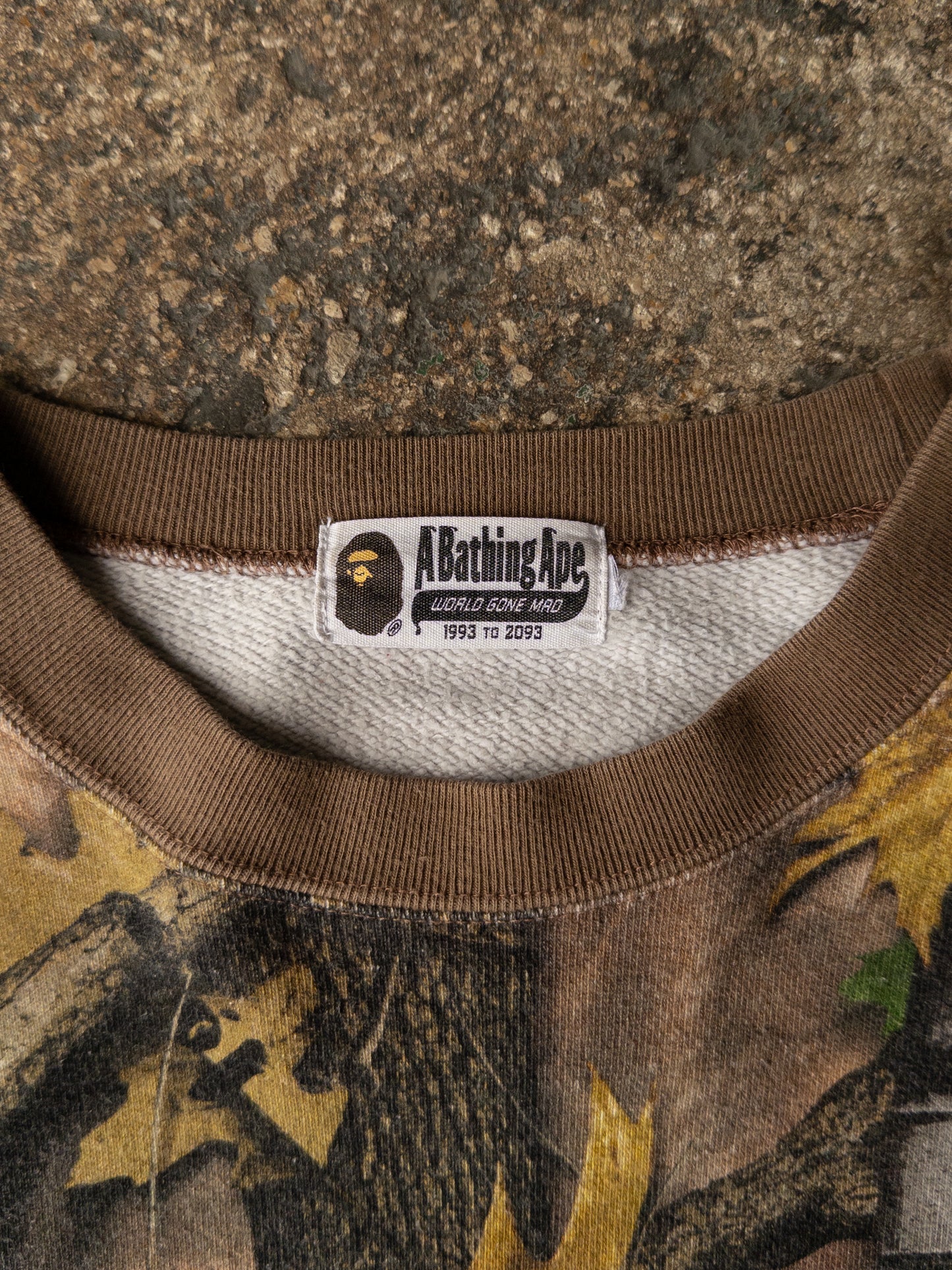 Bape Manhunt Camo Crewneck - Large