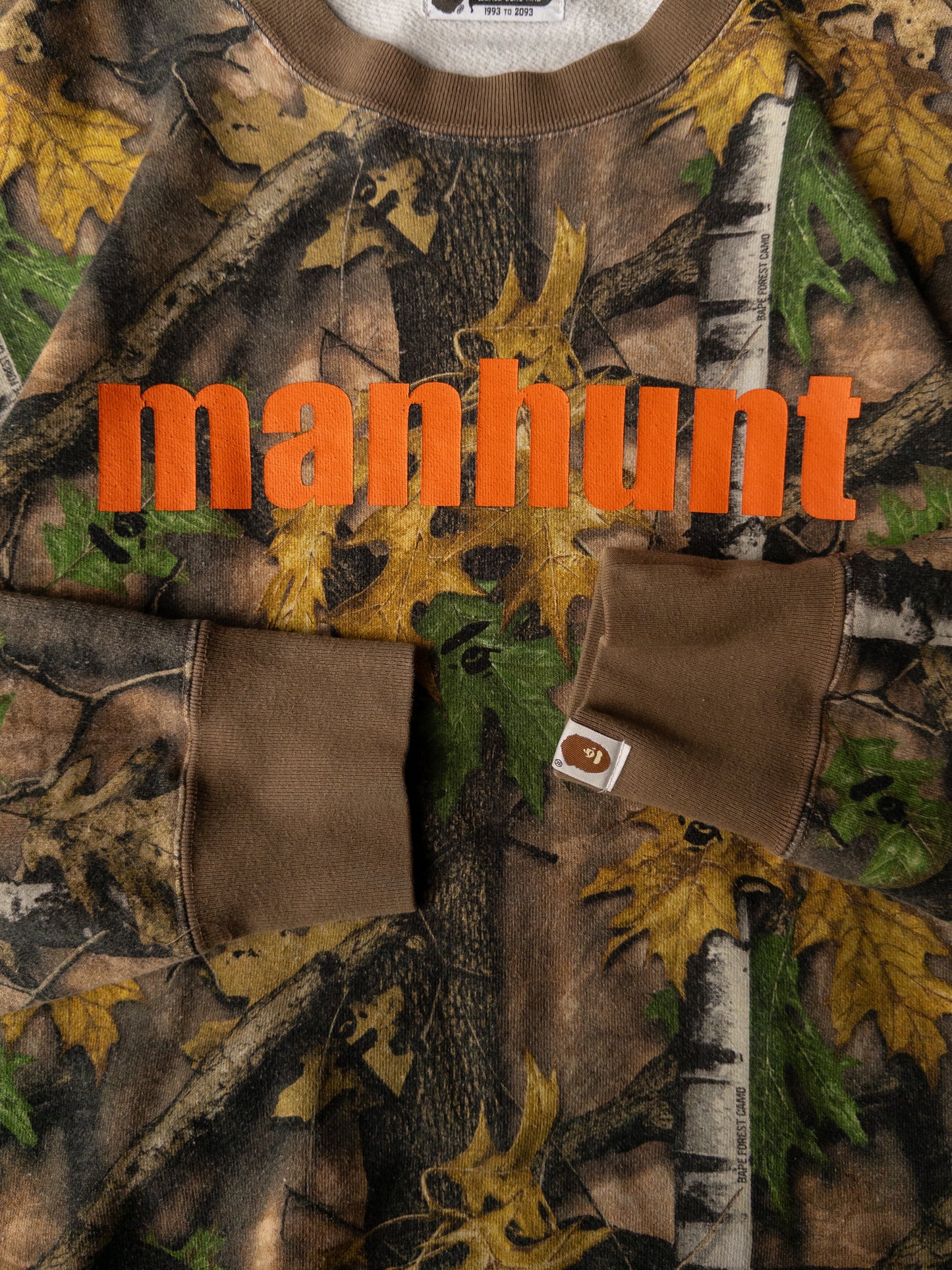 Bape Manhunt Camo Crewneck - Large