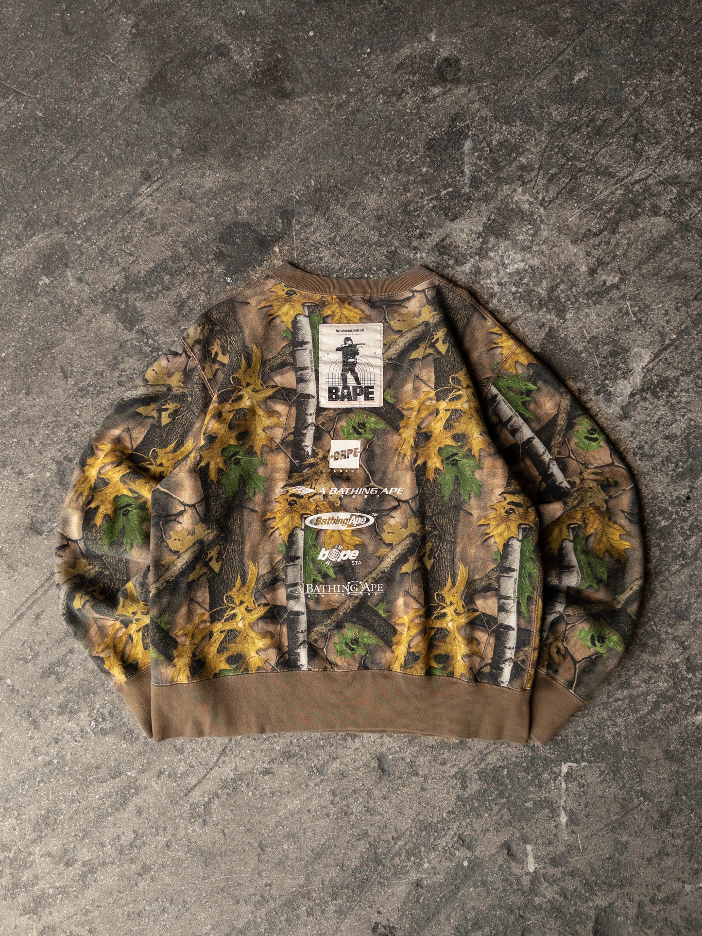 Bape Manhunt Camo Crewneck - Large