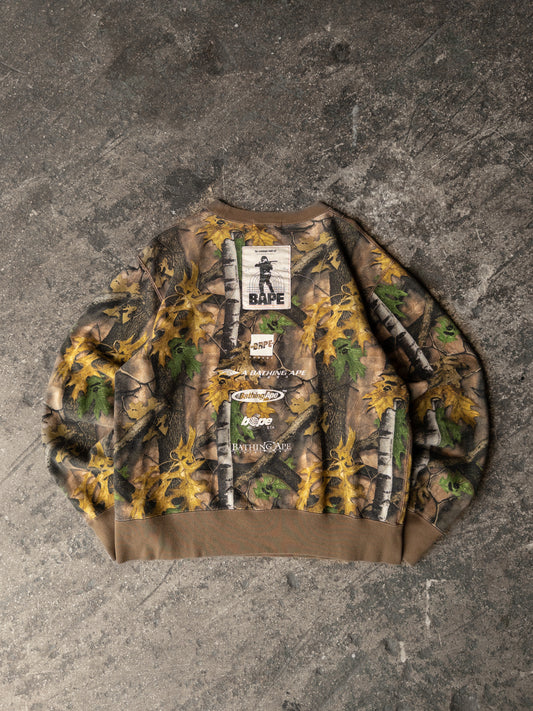 Bape Manhunt Camo Crewneck - Large