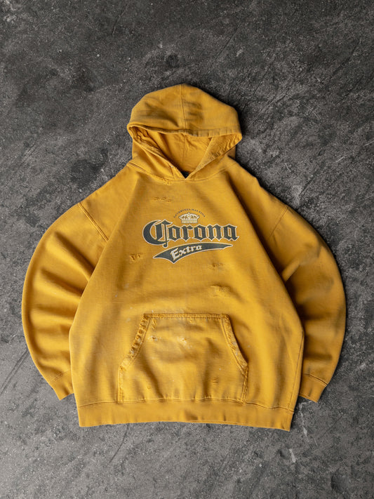 Vintage 2000s Corona Beer Distressed Hoodie - Large