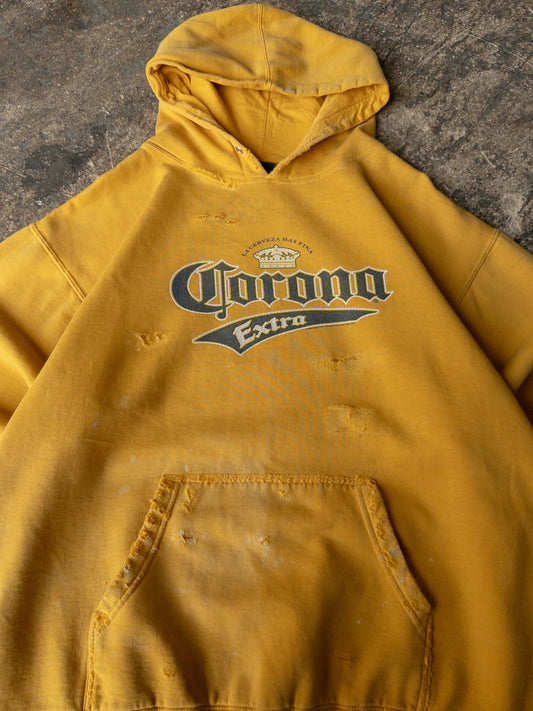 Vintage 2000s Corona Beer Distressed Hoodie - Large