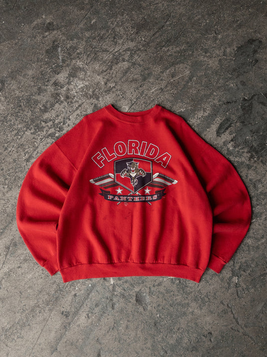 Vintage 90s Florida Panthers Hockey Crewneck - XXL