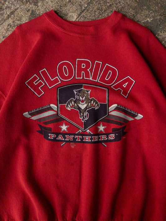 Vintage 90s Florida Panthers Hockey Crewneck - XXL