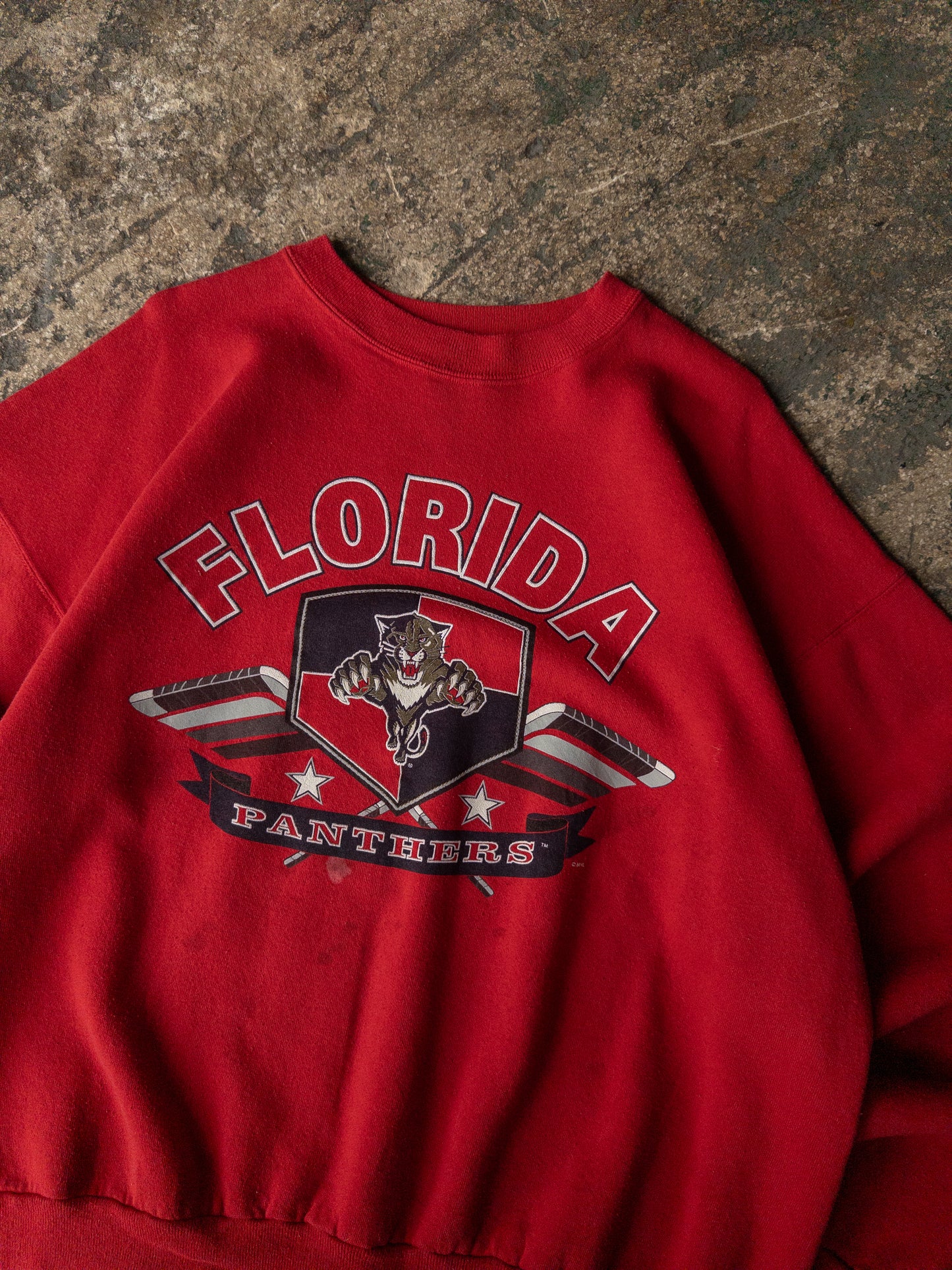 Vintage 90s Florida Panthers Hockey Crewneck - XXL