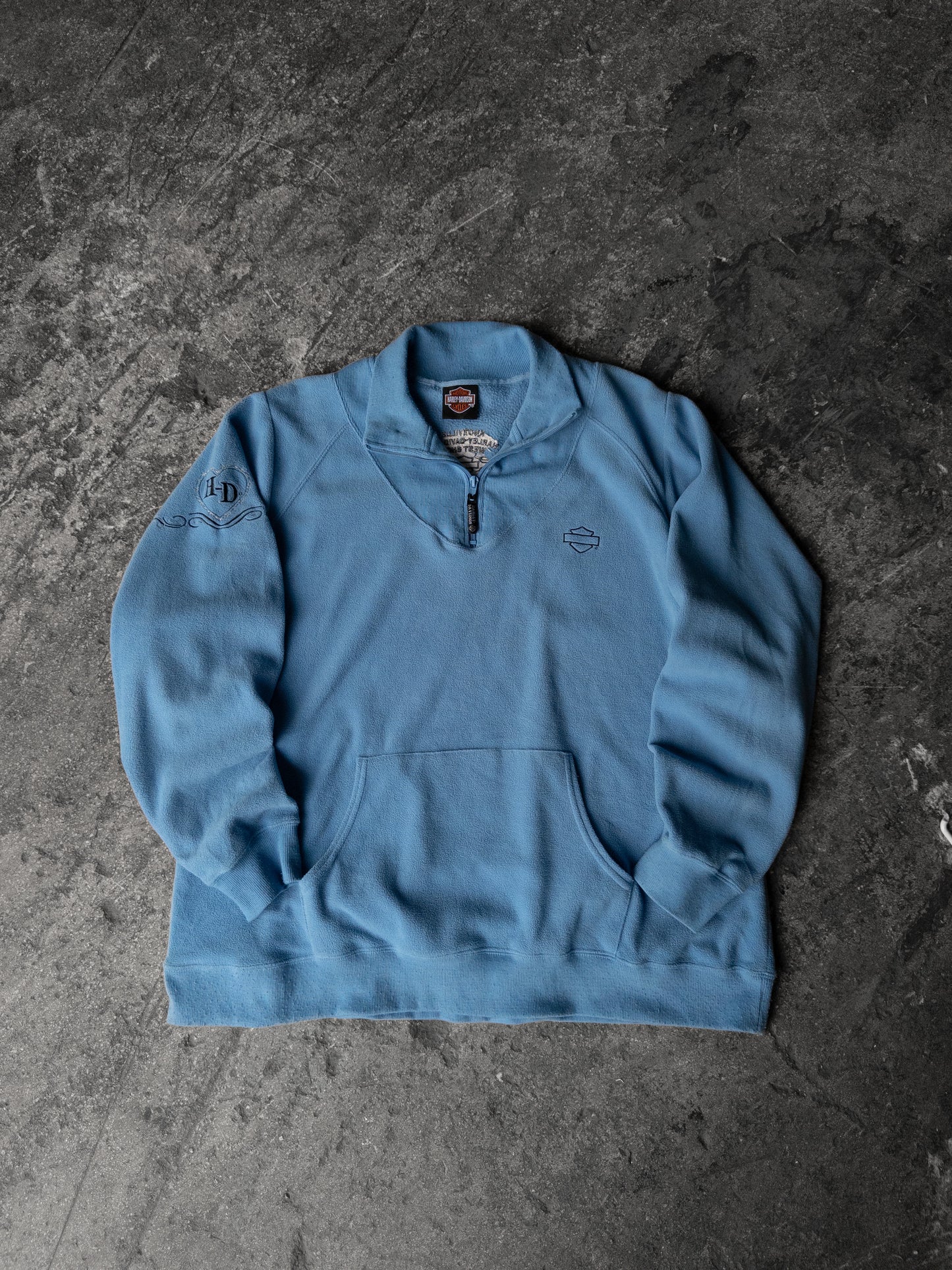 Vintage 2000s Harley Davidson Quarter Zip Fleece Sweatshirt - XL