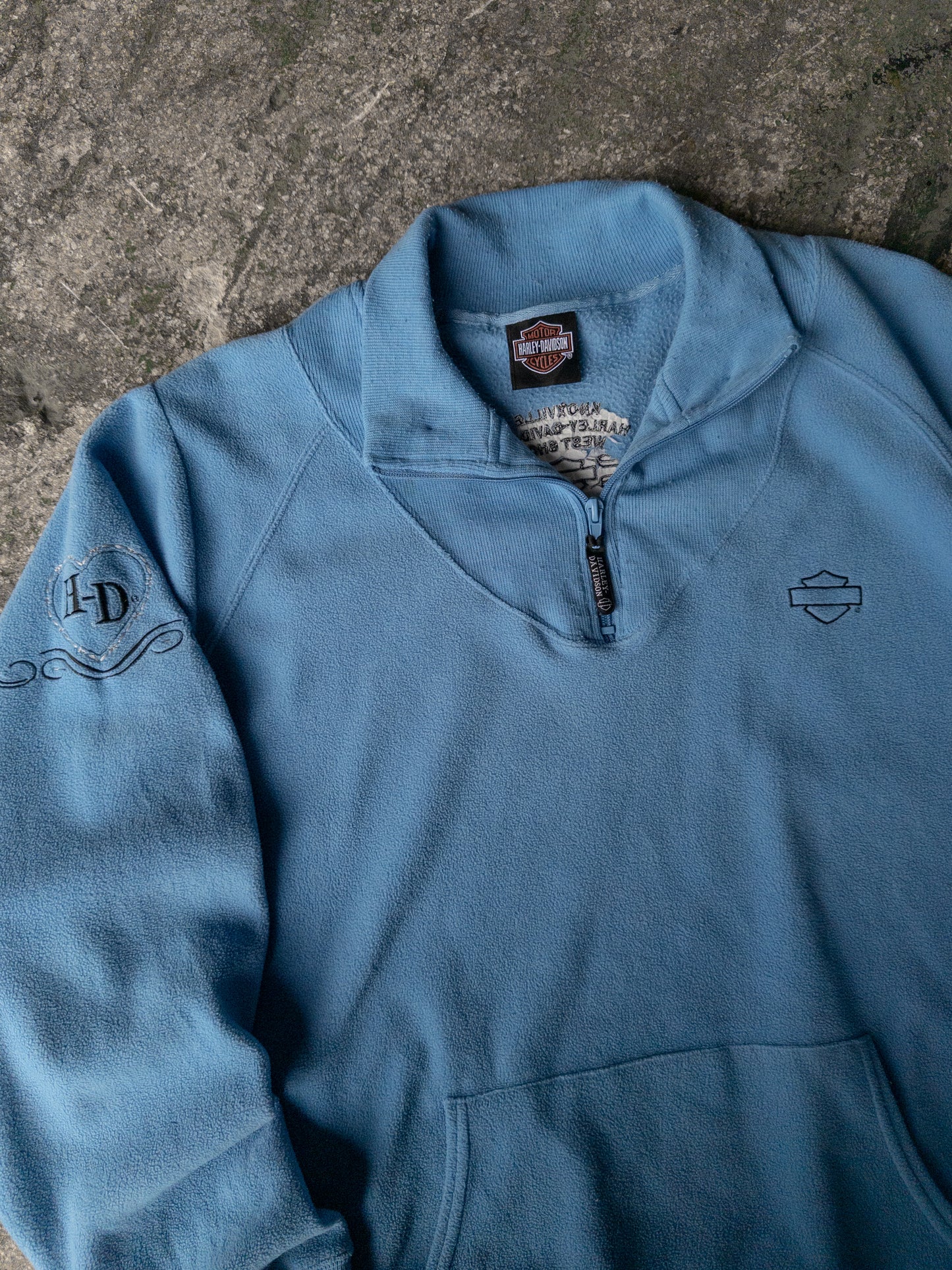 Vintage 2000s Harley Davidson Quarter Zip Fleece Sweatshirt - XL