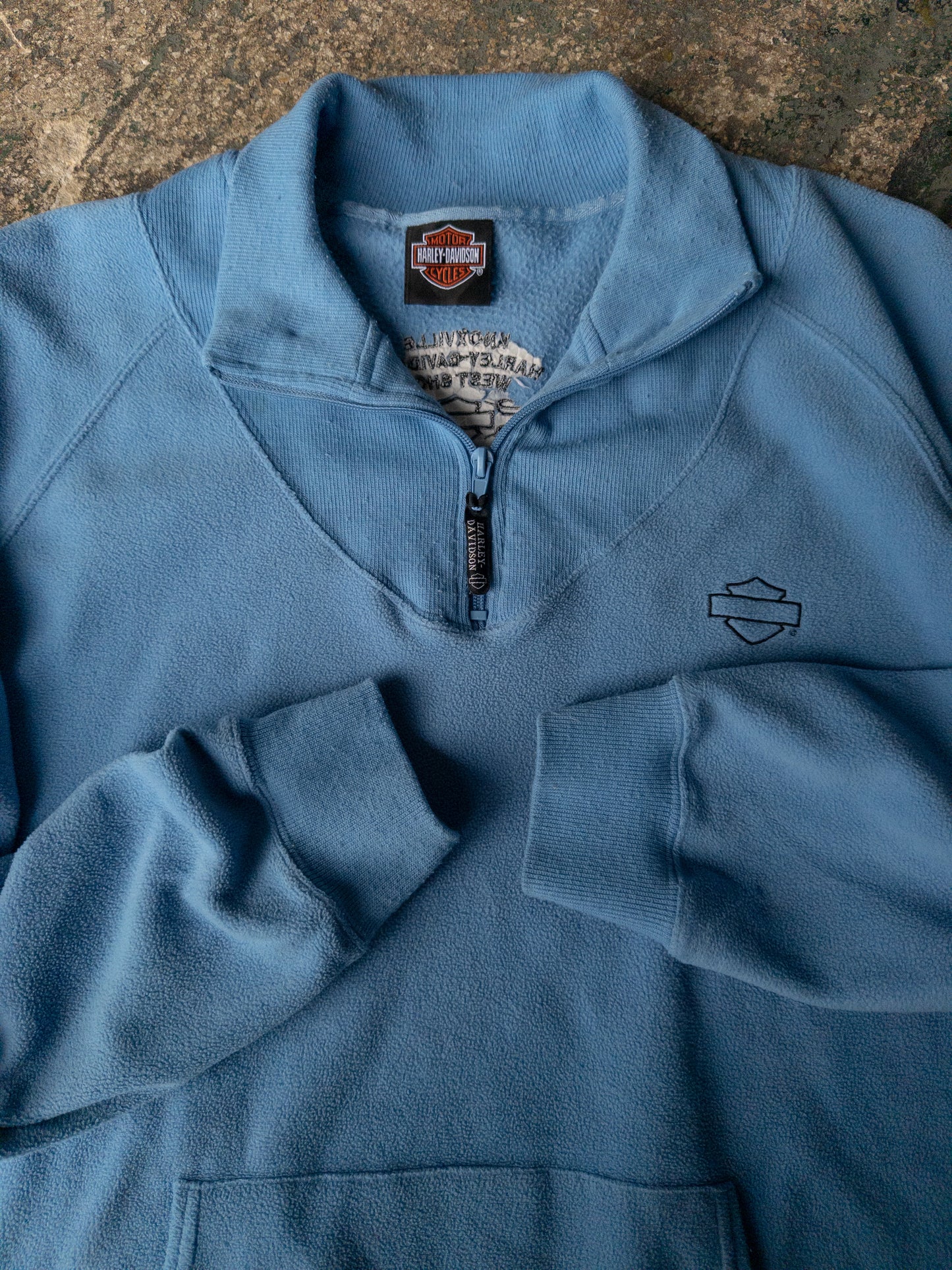 Vintage 2000s Harley Davidson Quarter Zip Fleece Sweatshirt - XL